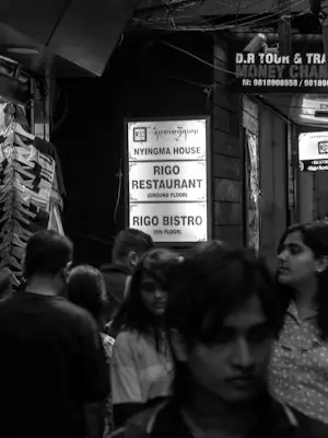 Busy shopping street